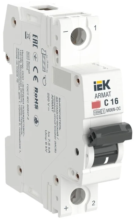 ARMAT Автоматический выключатель M06N-DC 1P C 50А IEK