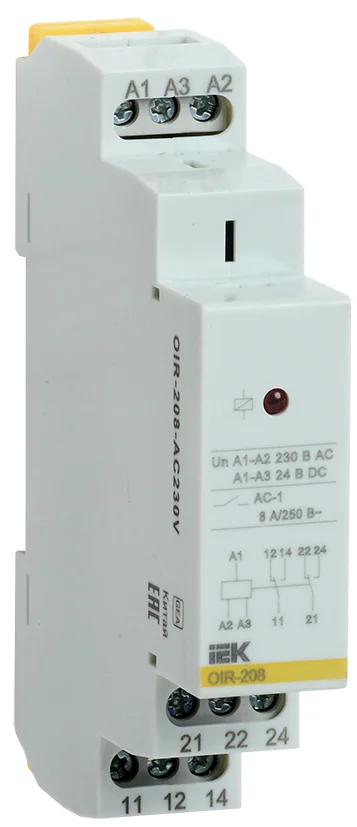 Промежут. реле.OIR 2 конт (8А). 230 В AC IEK
