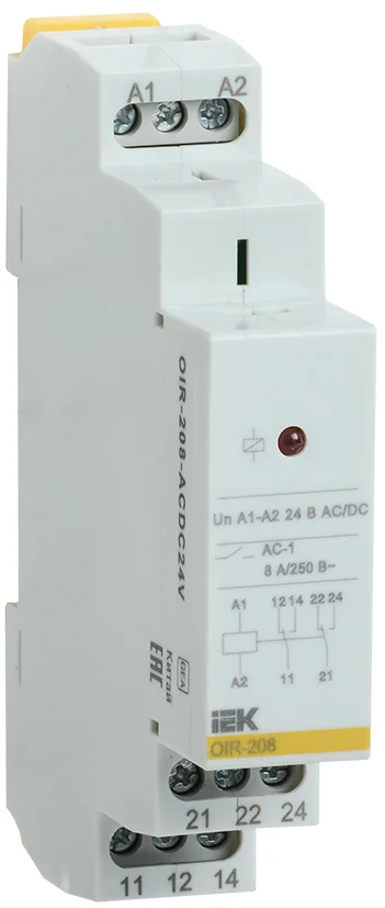 Реле промежут. OIR 2 конт. 8А 24В AC/DC IEK