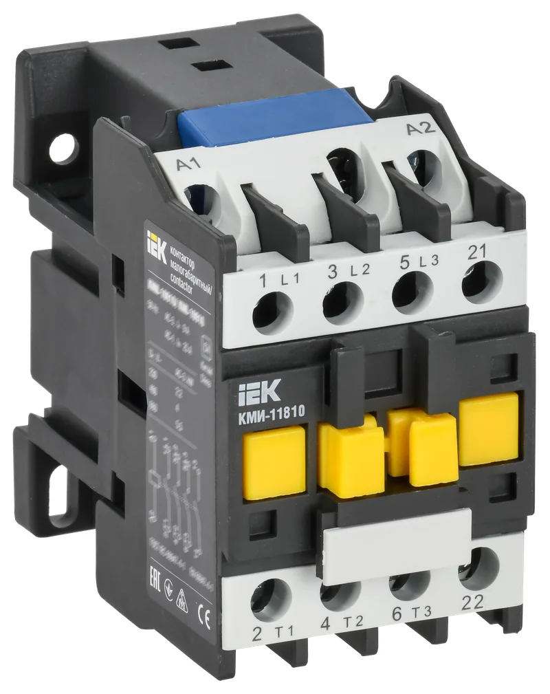 Контактор КМИ-11810 18А 230В/АС3 1NO IEK