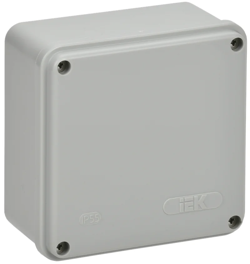 Коробка расп. КМ41260 о/п 100х100х50мм IP55 серая IEK