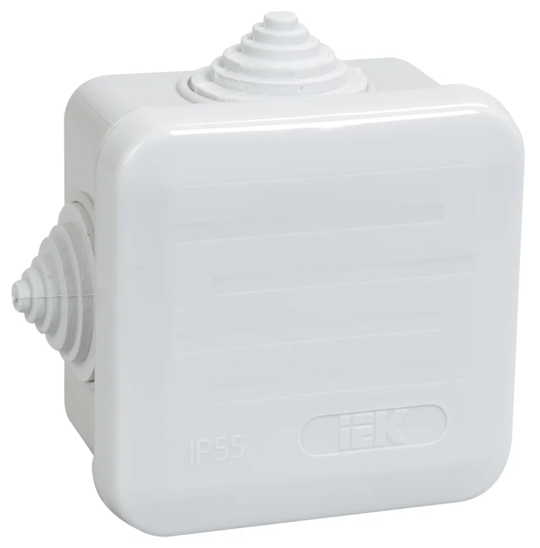 Коробка расп. КМ41236 о/п 70х70х40мм IP44 4 вв. серая IEK