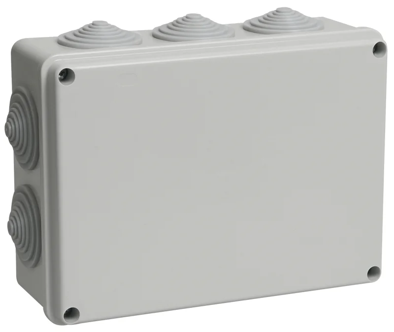 Коробка расп. КМ41243 о/п 190х140х70мм IP44 10 вв. серая IEK