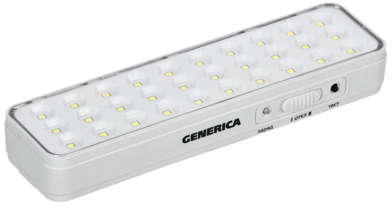 Светильник аккумуляторный ДБА 1030 непостоянного действия 30LED 5ч 3Вт GENERICA