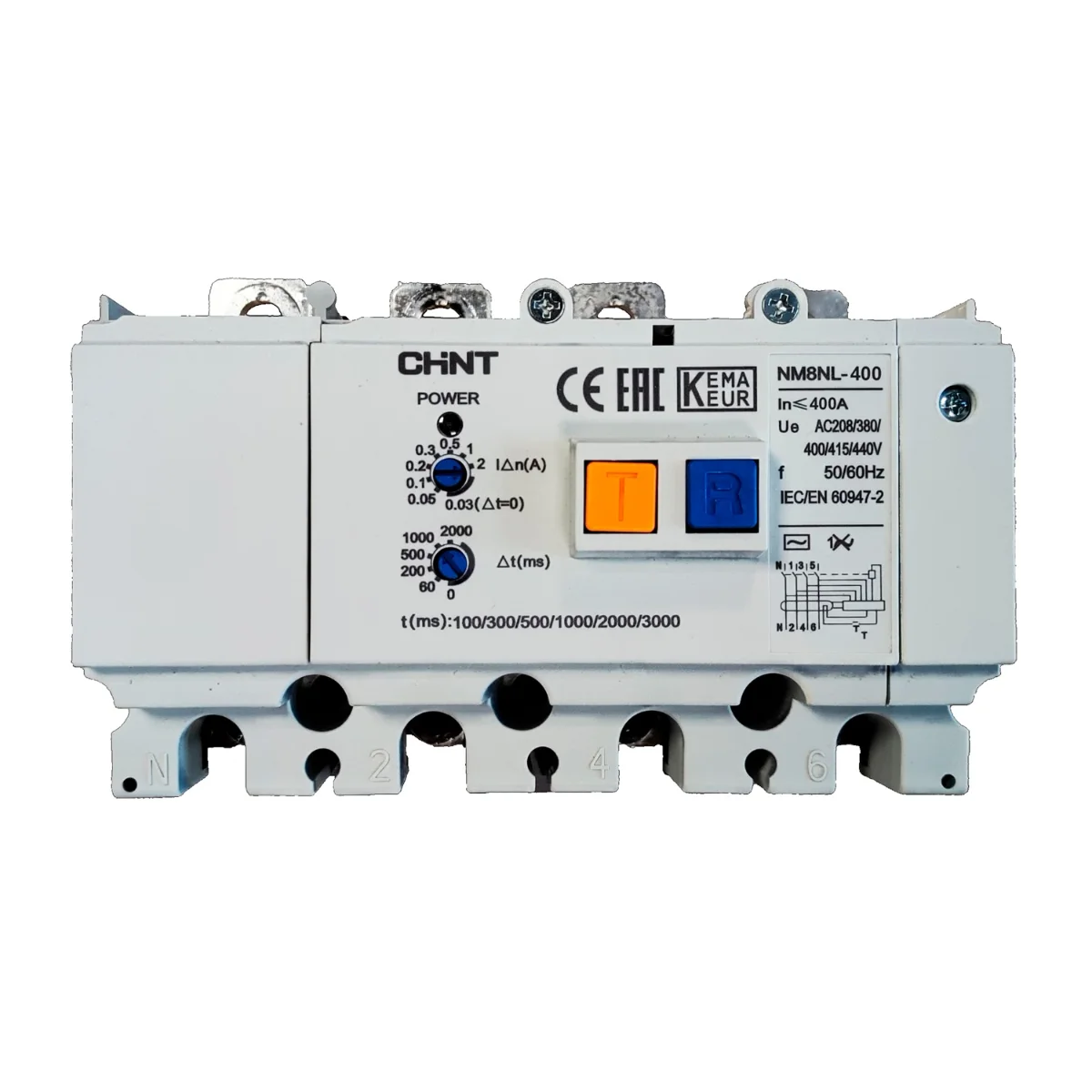 UZO CHINT NM8NL-400 4P RCD1+NM8N-400S TM 400 4C 50kA 30mA-1A