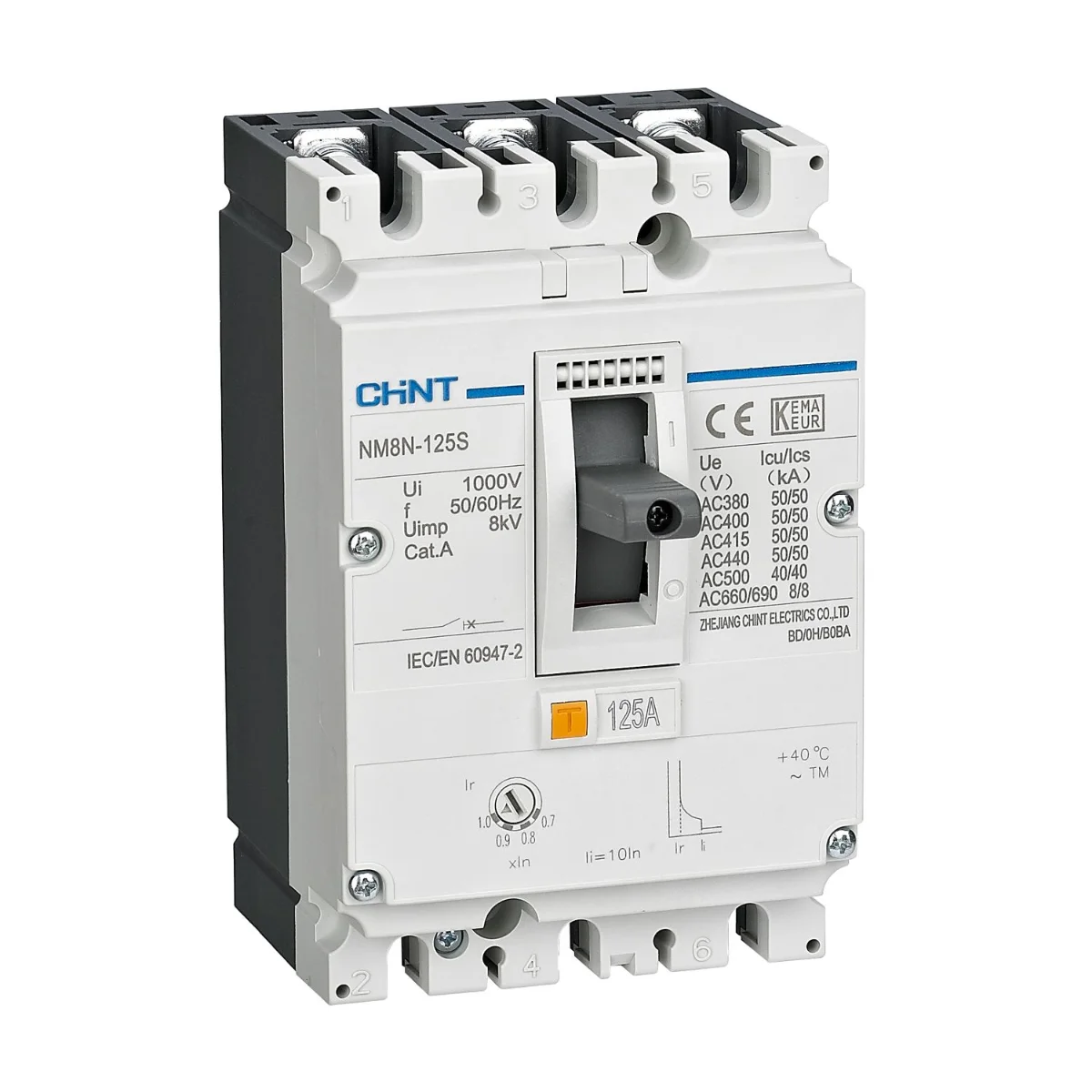 Avtomat uzgich CHINT NM8N-125S TM 125 3P 50kA