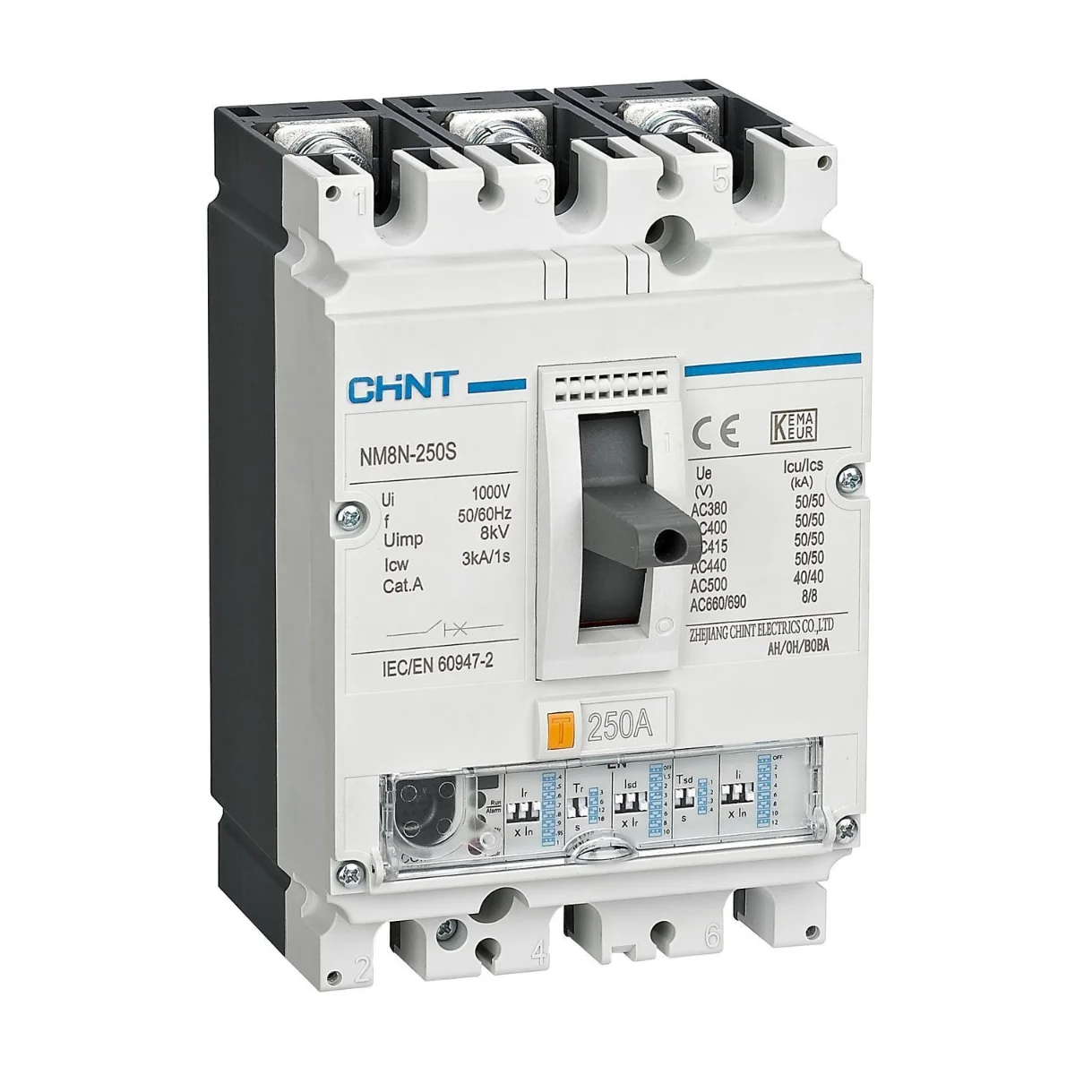 Автоматический выключатель CHINT NM8N-400S TM 400 3P 50кА(тепловой и электромагнитный)