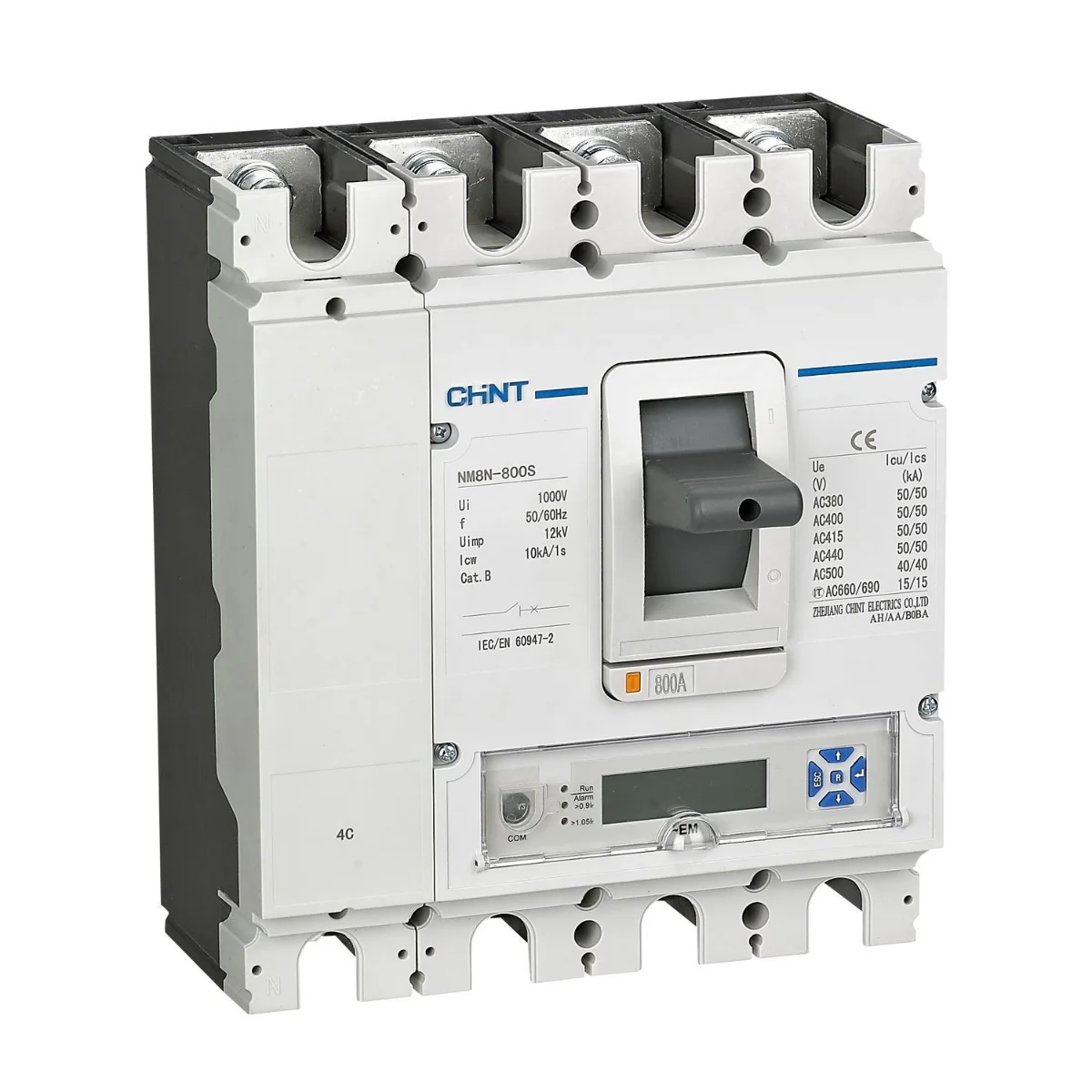 Avtomat uzgich CHINT NM8N-630S TM 500 4P 50kA
