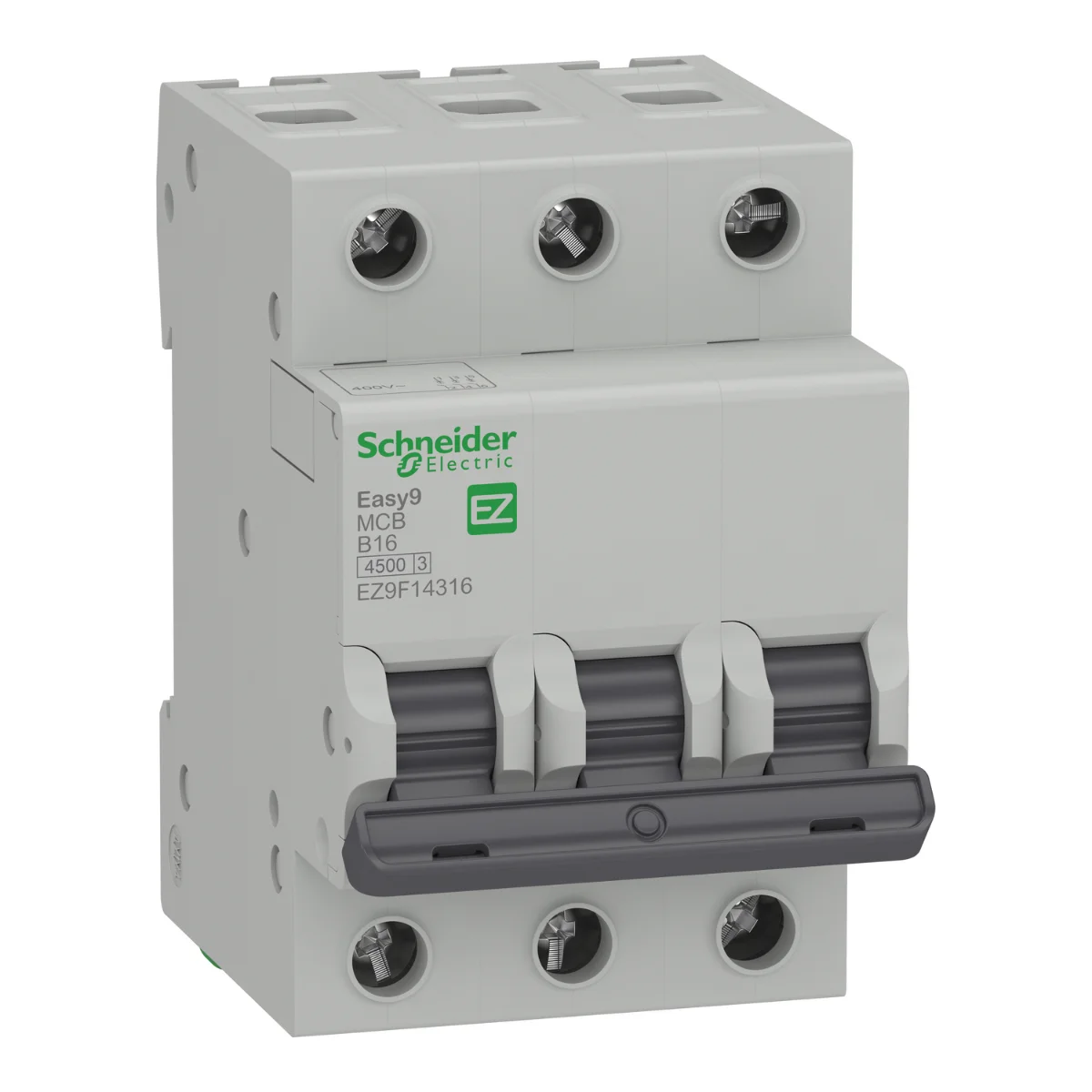 Автоматический выключатель Schneider Electric Easy9 3P 16A B 4,5кА 400В (EZ9F14316)