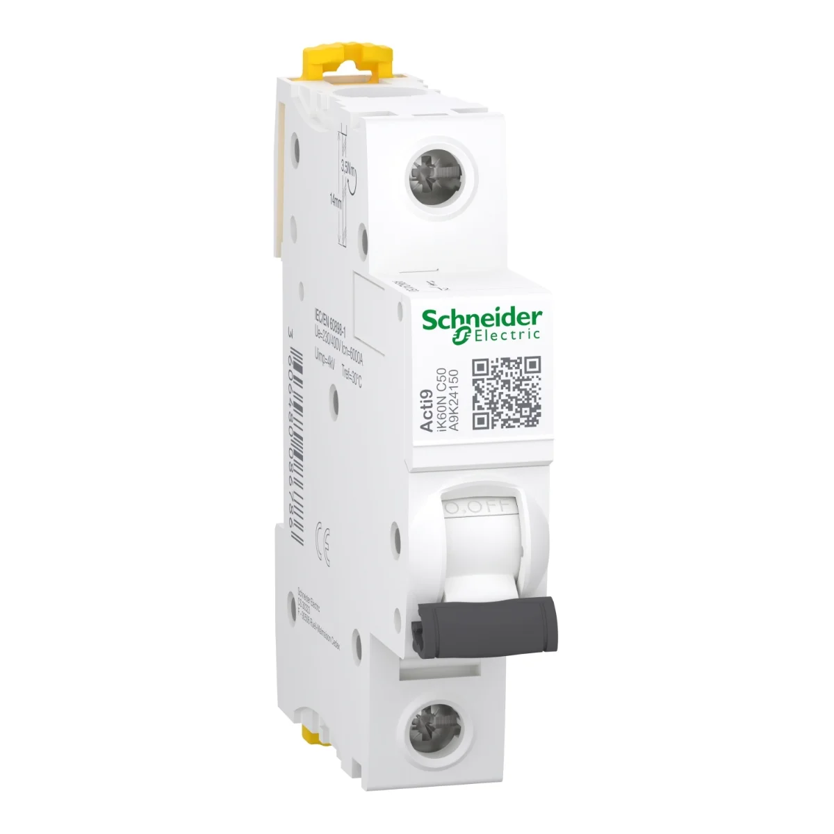 Автоматический выключатель Schneider Electric iK60N 1P 50A C (A9K24150)