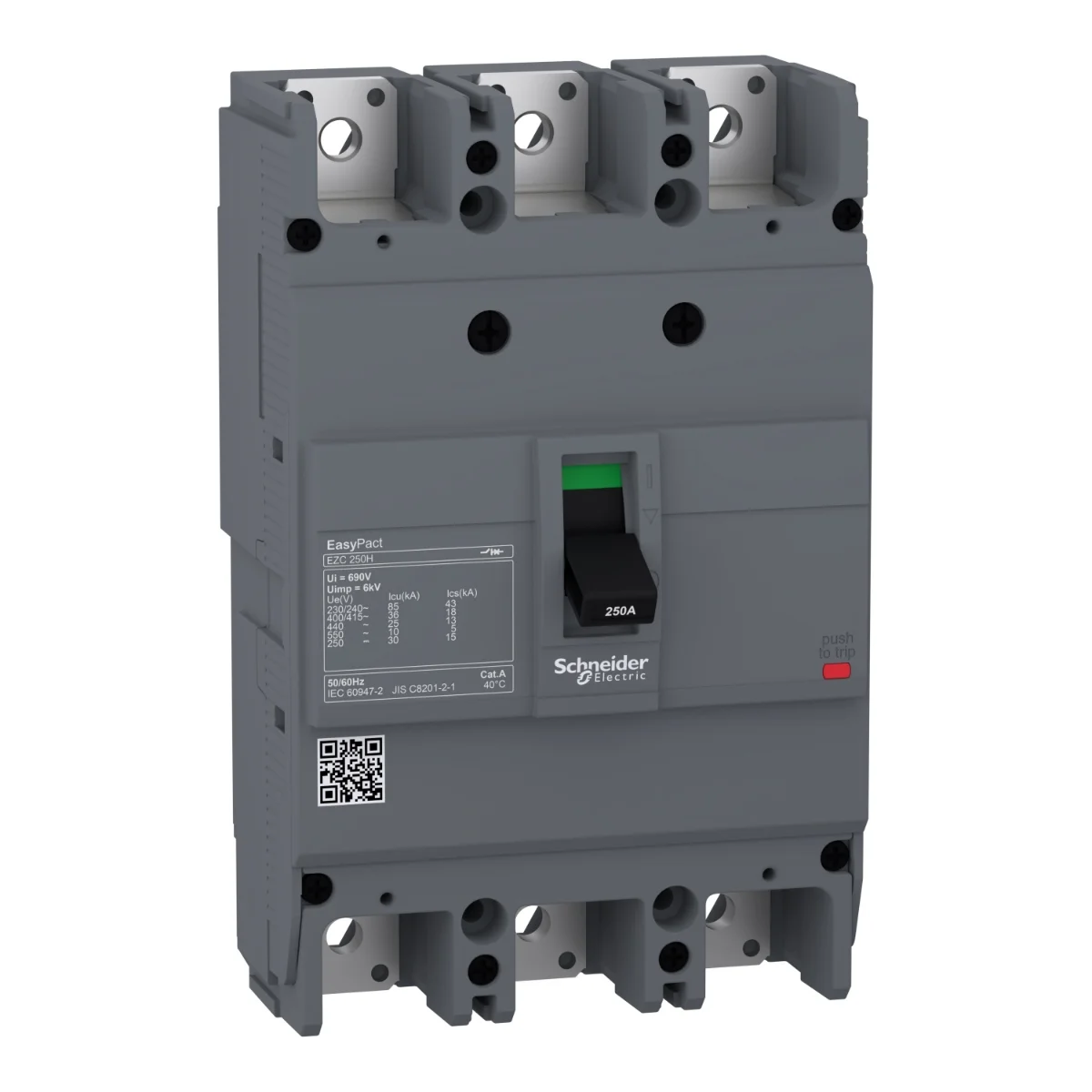 Автоматический выключатель Schneider Electric 3P/3Т 250A 36кA/415В, EasyPact EZC 100H (EZC250H3250)