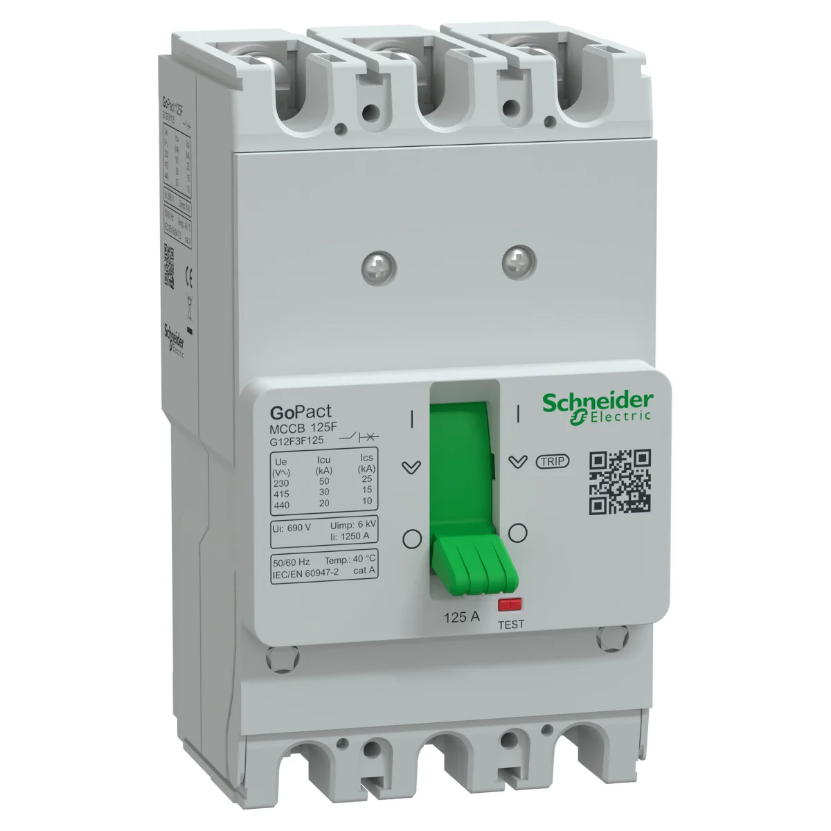 Автоматический выключатель Schneider Electric GoPact 125 3P 125A 30kA 415В AC TMD ФТЗ (G12F3F125)