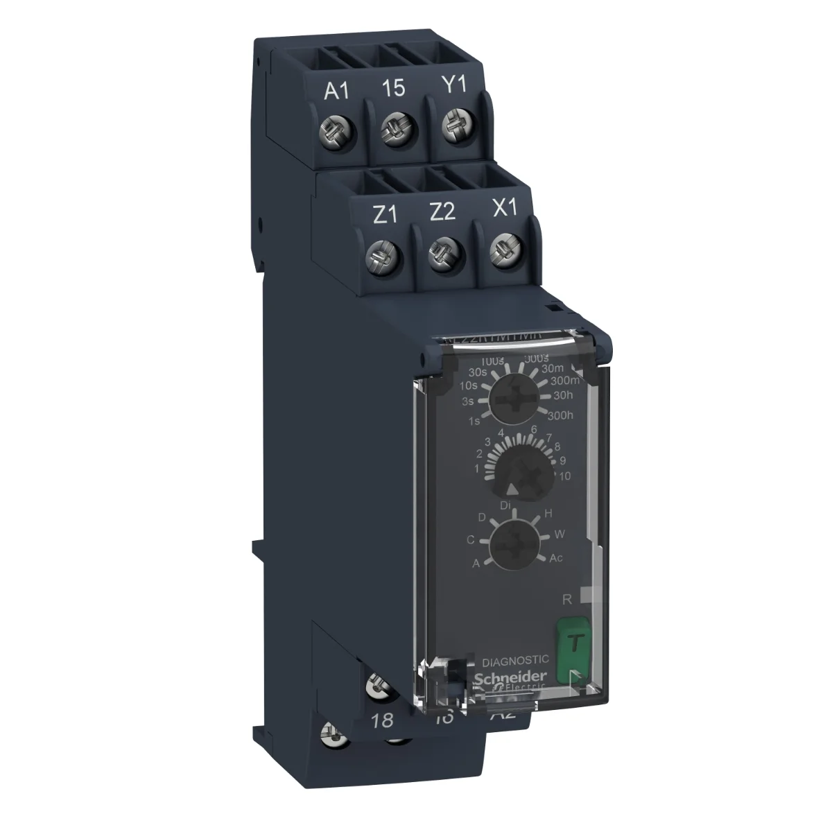 Реле времени Schneider Electric, 8A, 1 CO, 0.05 с...300 ч, многофункц., 24...240В AC/DC (RE22R1MYMR)
